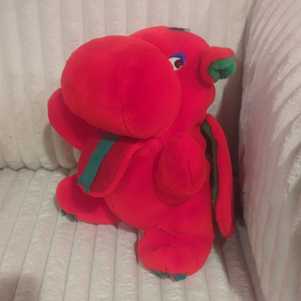 Vintage Red Plush Dragon Toy Stuffie